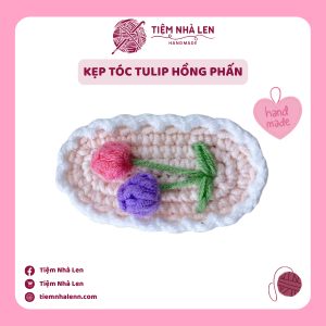 Kẹp Tóc Tulip Hồng Phấn