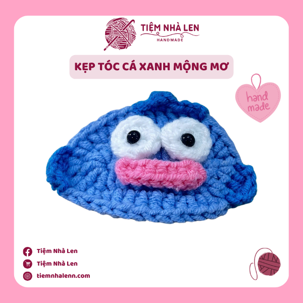 kẹp tóc bằng len