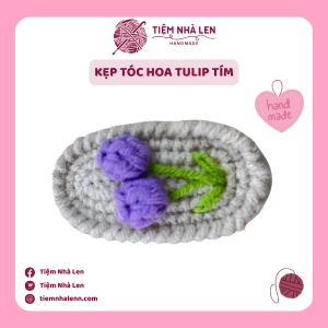 Kẹp Tóc Hoa Tulip Tím