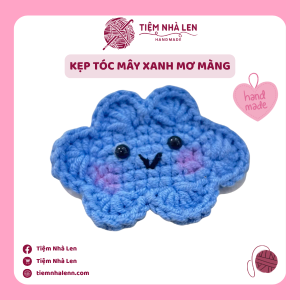 kẹp tóc mây xanh