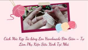 móc kẹp tóc bằng len